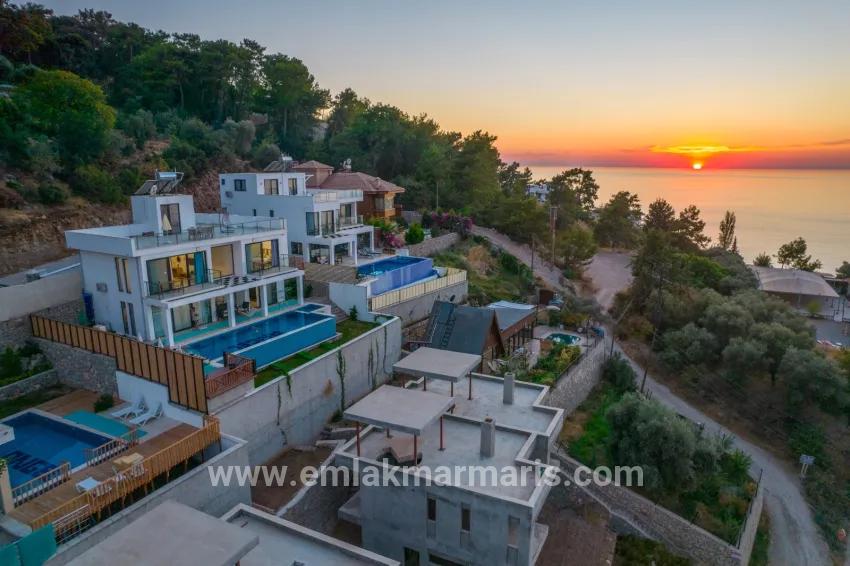 In Faralya, a magnificent villa with a sea view