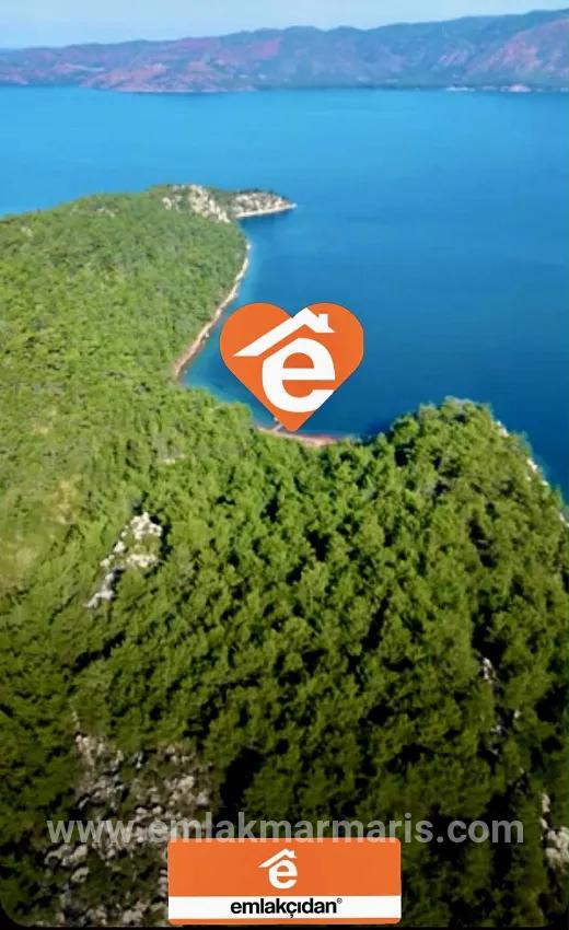 Marmaris Orhaniye neighbourhood has a 6000 m2 Private Jetty existing for sale bay