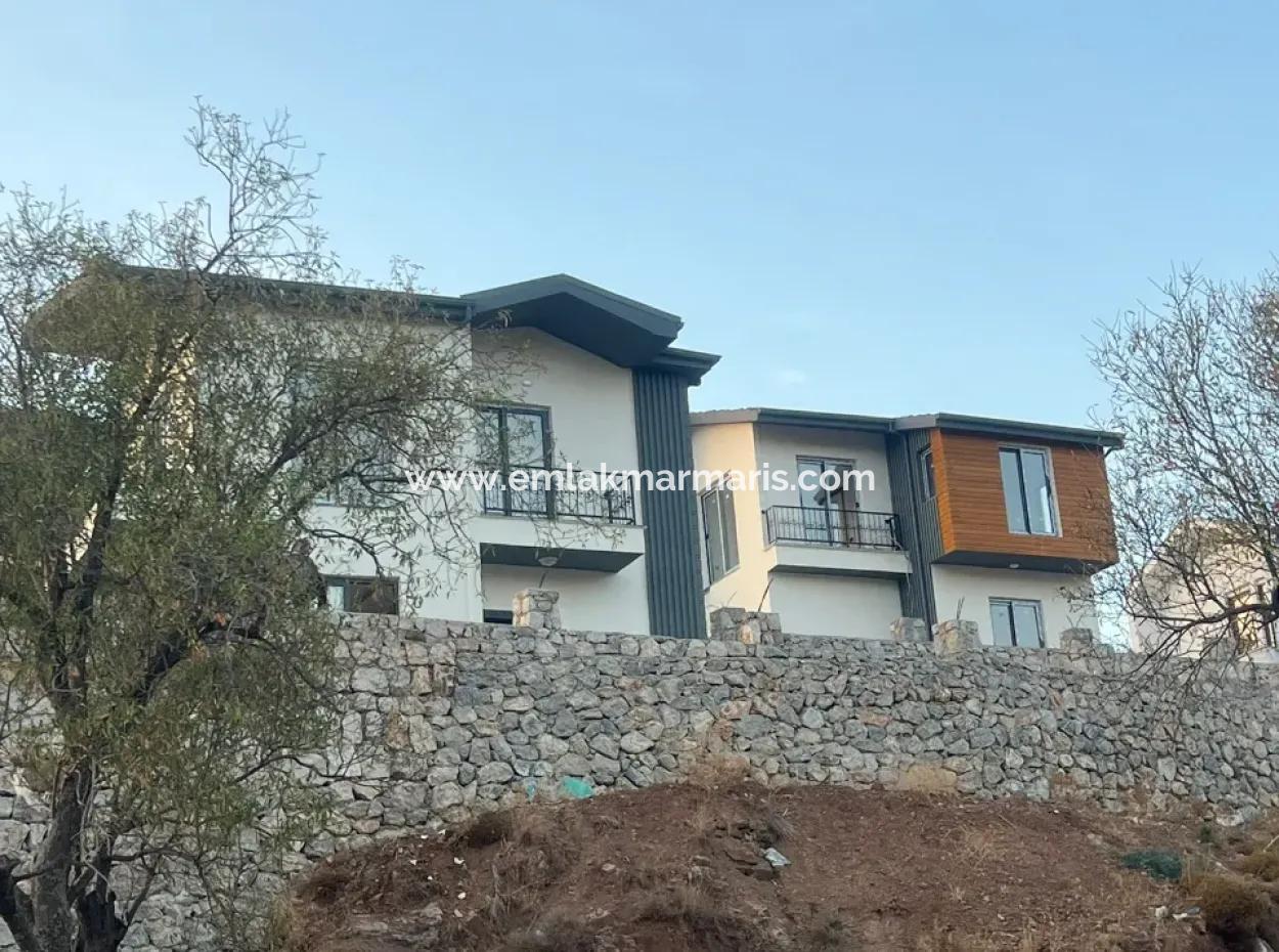 Villa For Sale In Marmaris Bozburun Neighborhood With Sea View, Fully Detached Garden, Parking Lot