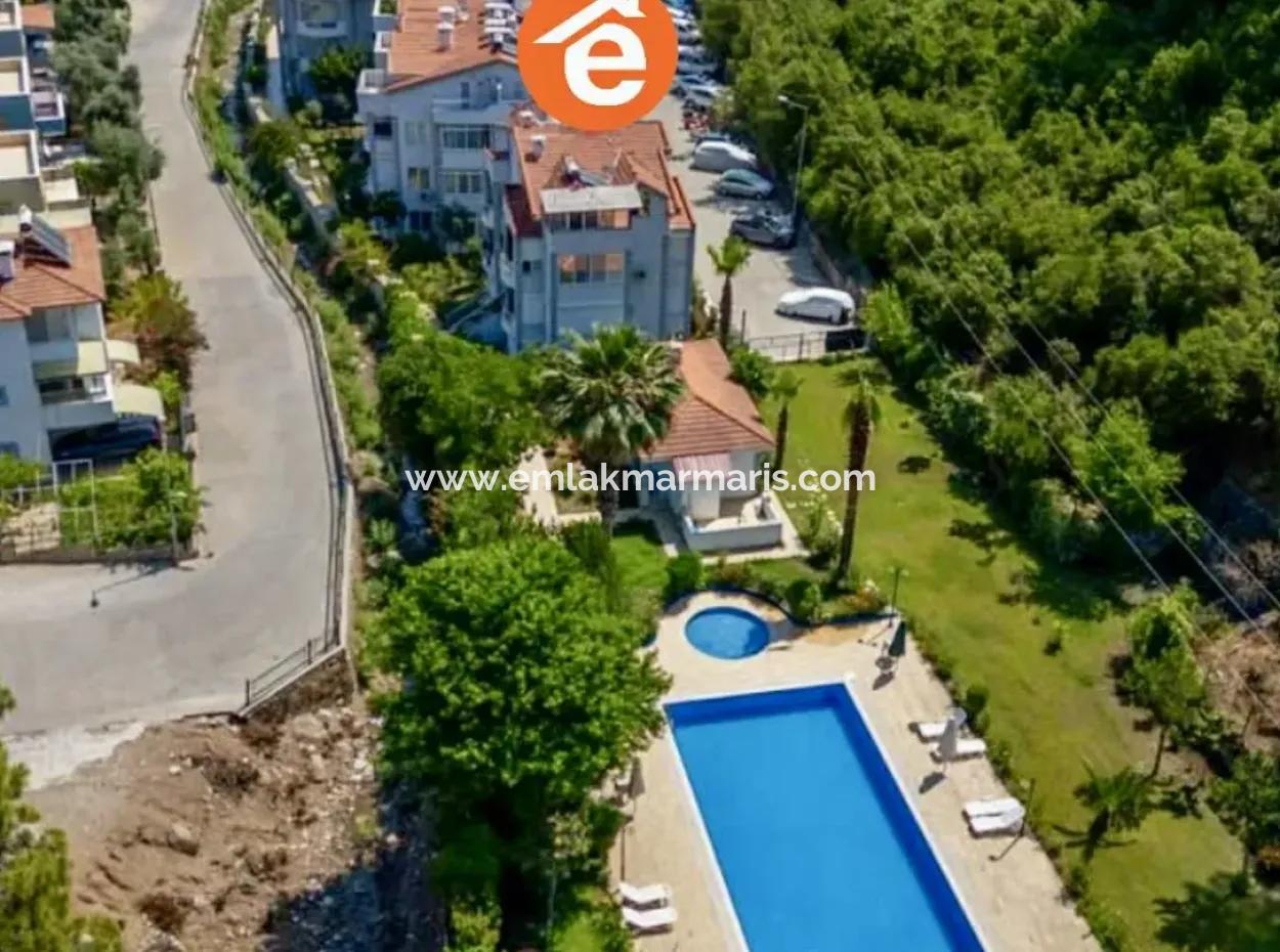 3 1 Garden Duplex Apartment For Sale In Beldibi Neighborhood Of Marmaris District In A Complex With Nature View Swimming Pool