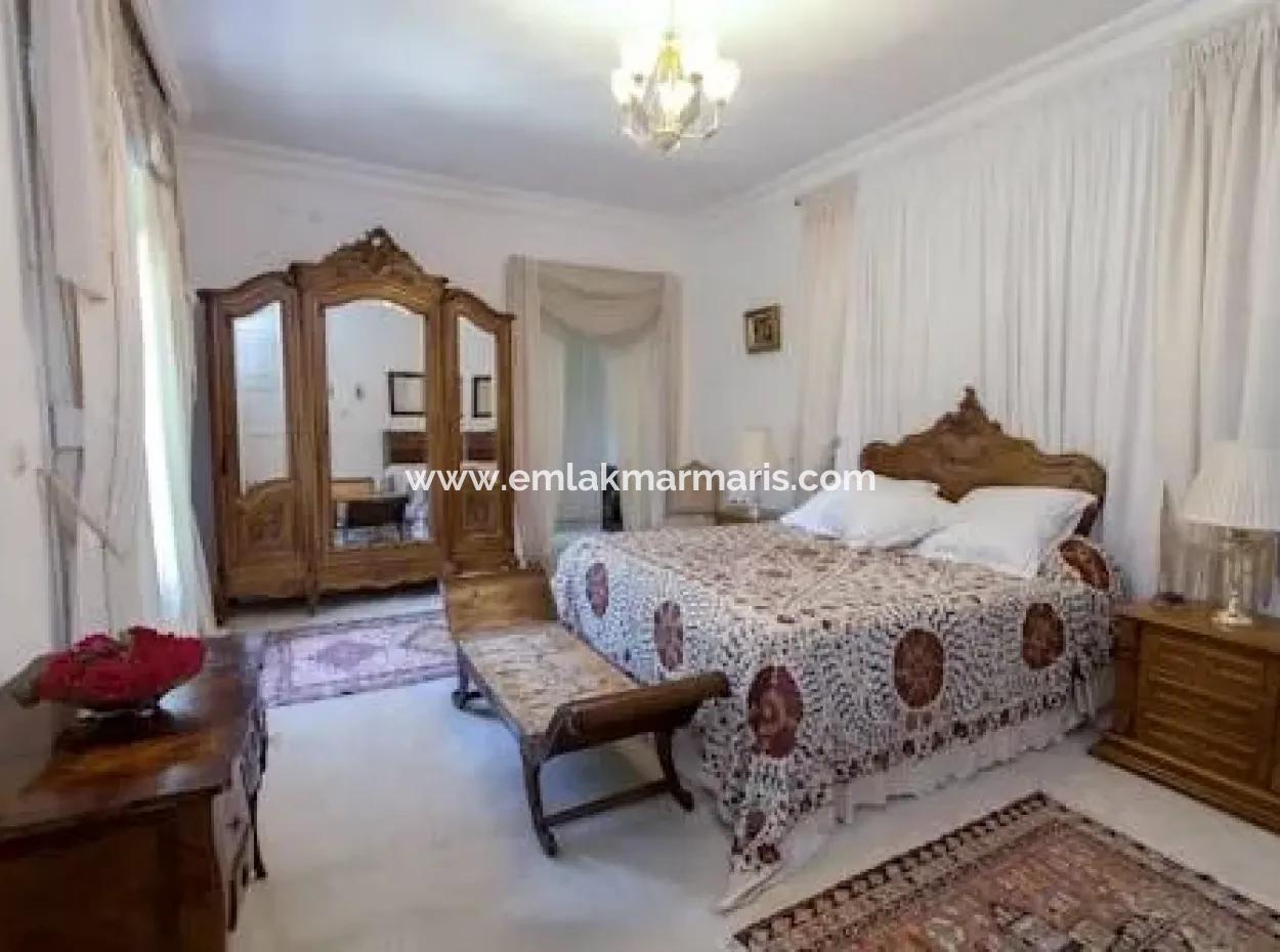 At A Distance Of 10 Km From The Centre Of Marmaris, Built With French Architecture Farm House Is For Sale.