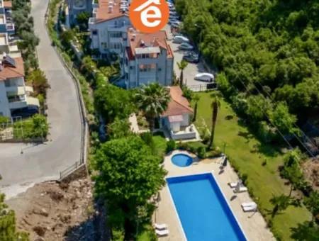 3 1 Garden Duplex Apartment For Sale In Beldibi Neighborhood Of Marmaris District In A Complex With Nature View Swimming Pool