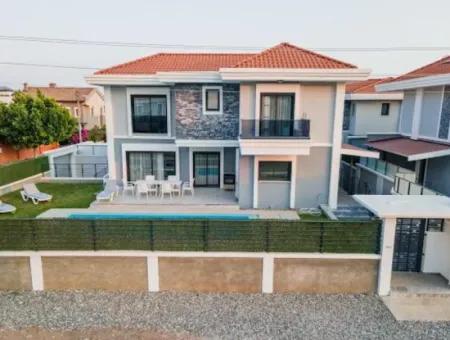 Marmaris Çamdibi 5 1 Fully Detached Pool Furnished Triplex Villa For Rent