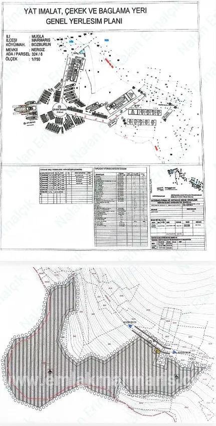 Marmaris Bozburun Mah. Satılık Arsa - Ticari İmar Durumlu - 32.000 m²
