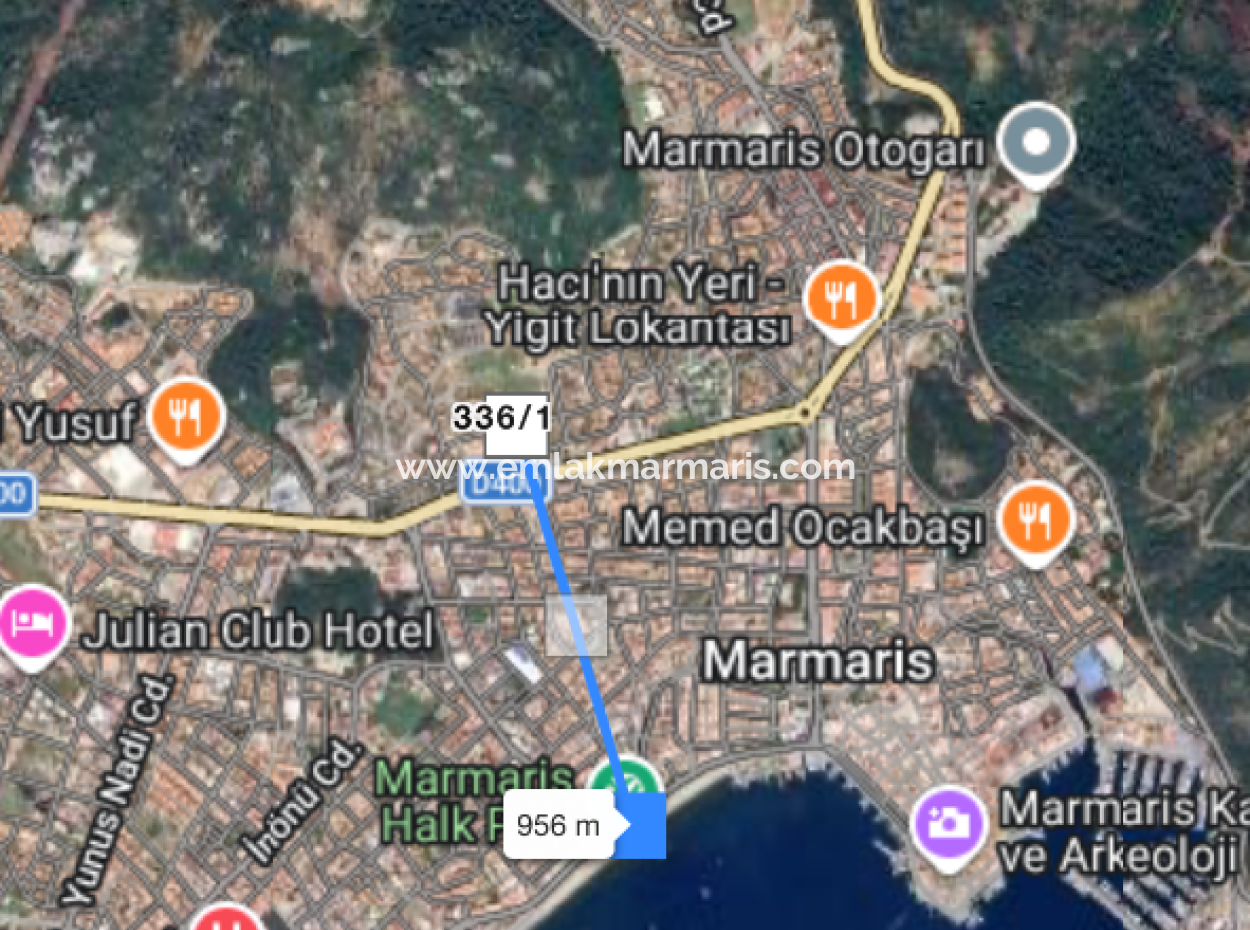 Marmaris Merkezinde İmarlı 1100 M2 Satılık Arsa